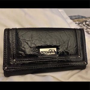 Nine & Co. Black leather full size wallet.